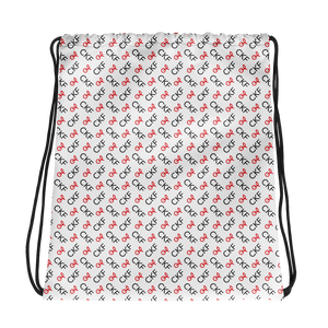 CKF Cherry Monogram Print Drawstring Bag